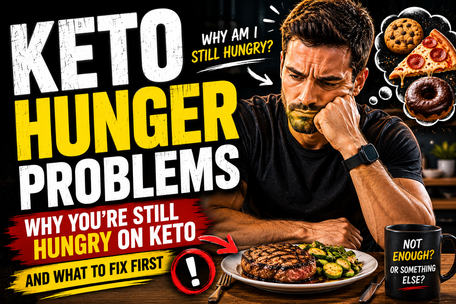 You are currently viewing Keto Hunger Problems: Why You’re Still Hungry on Keto and What to Fix First