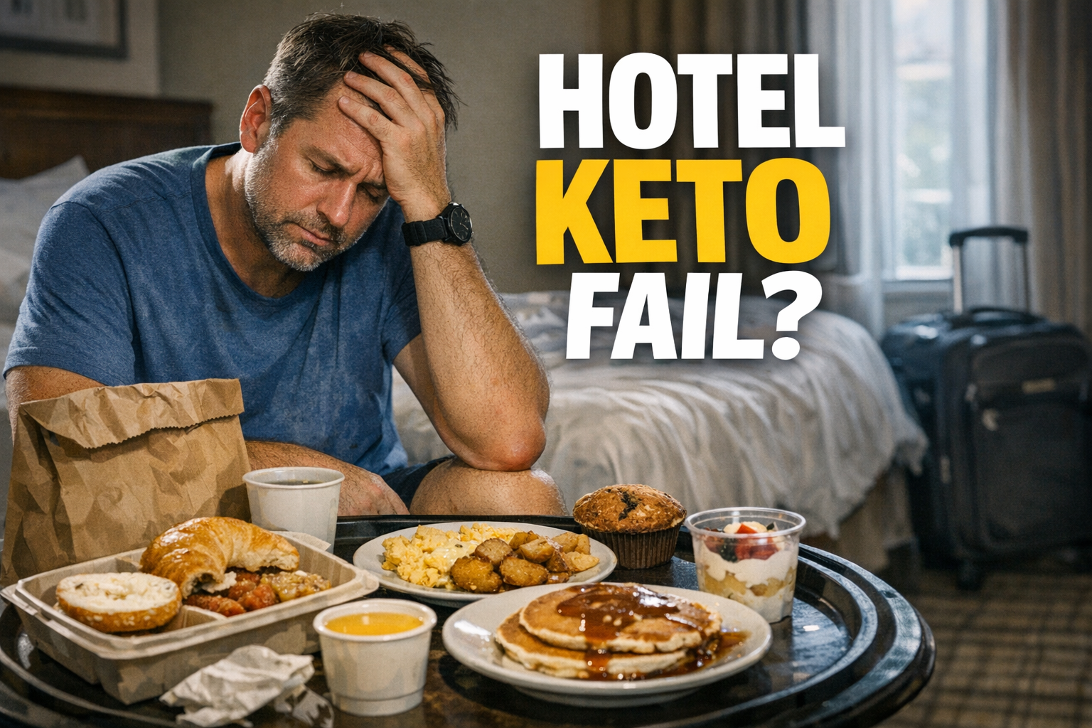 You are currently viewing Lazy Keto for Hotel Stays When Free Breakfasts and Takeout Make Every Day Feel Sloppy