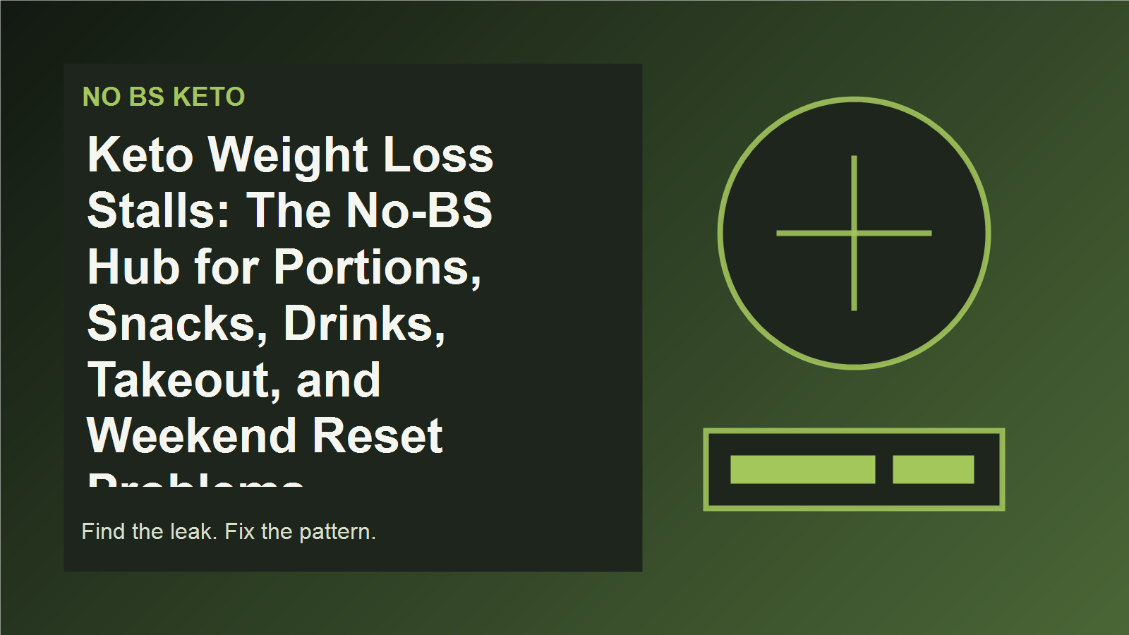 You are currently viewing Keto Weight Loss Stalls: The No-BS Hub for Portions, Snacks, Drinks, Takeout, and Weekend Reset Problems