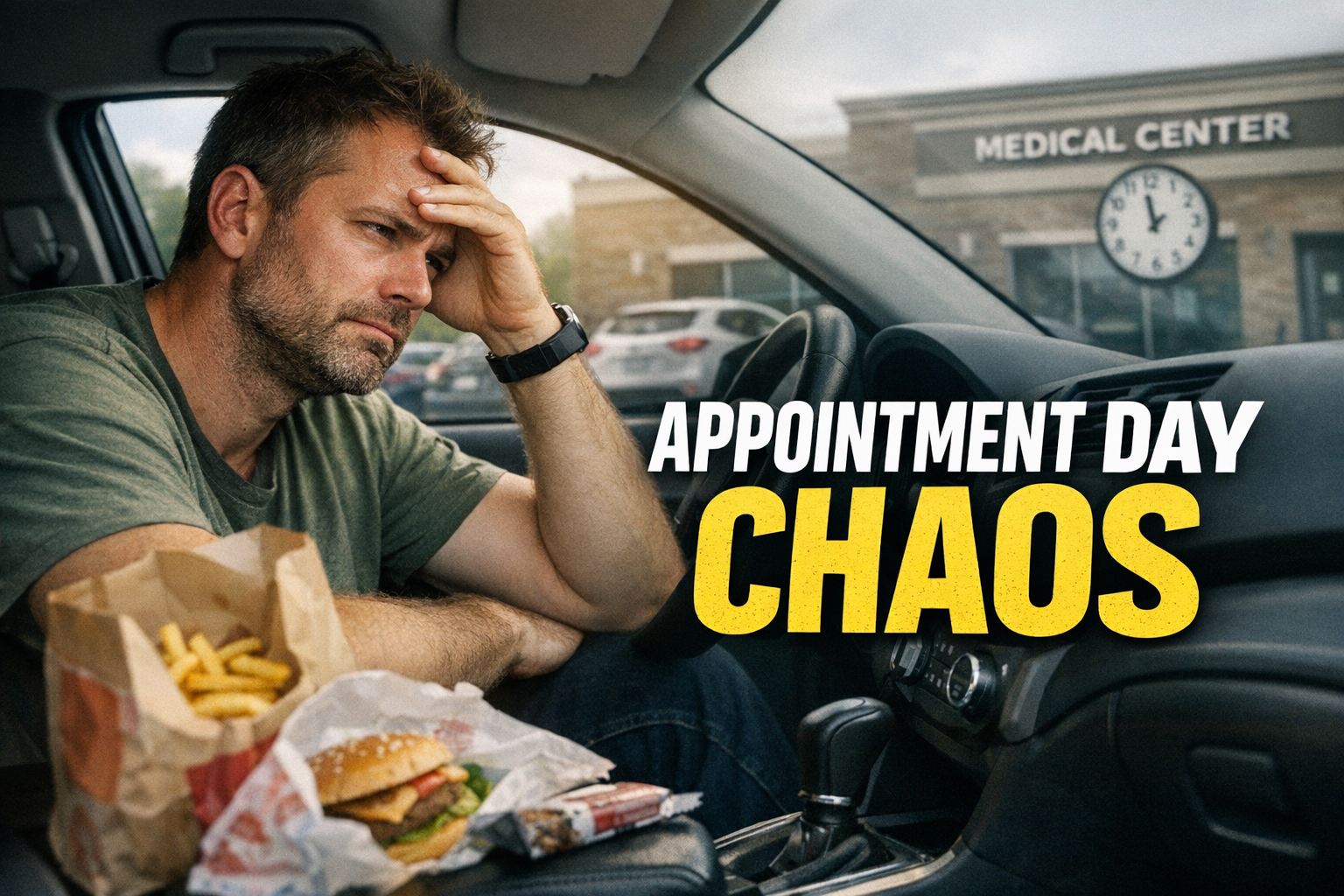 You are currently viewing Why Lazy Keto Falls Apart on Long Appointment Days When Waiting Rooms, Drive-Thrus, and a Late Dinner Blow Up the Whole Plan