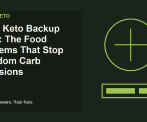 Featured image for Lazy Keto Backup Plan showing practical backup foods and simple systems for busy low-carb days