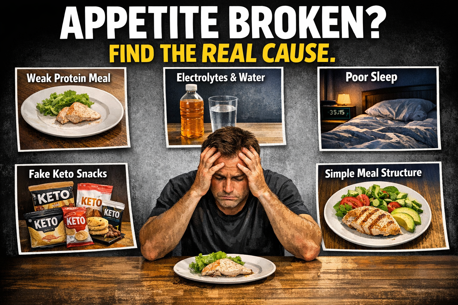 You are currently viewing Keto Appetite Breakdown: How to Tell Whether the Real Problem Is Protein, Electrolytes, Meal Structure, Sleep, or Fake Keto Foods