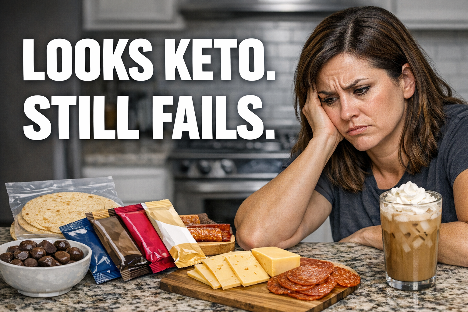 You are currently viewing Why Keto Looks Fine on Paper but Still Fails in Real Life: The No-BS Guide to Hidden Carbs, Fake Keto Foods, Sweeteners, Dairy Traps, and Low-Carb Logic That Keeps Backfiring