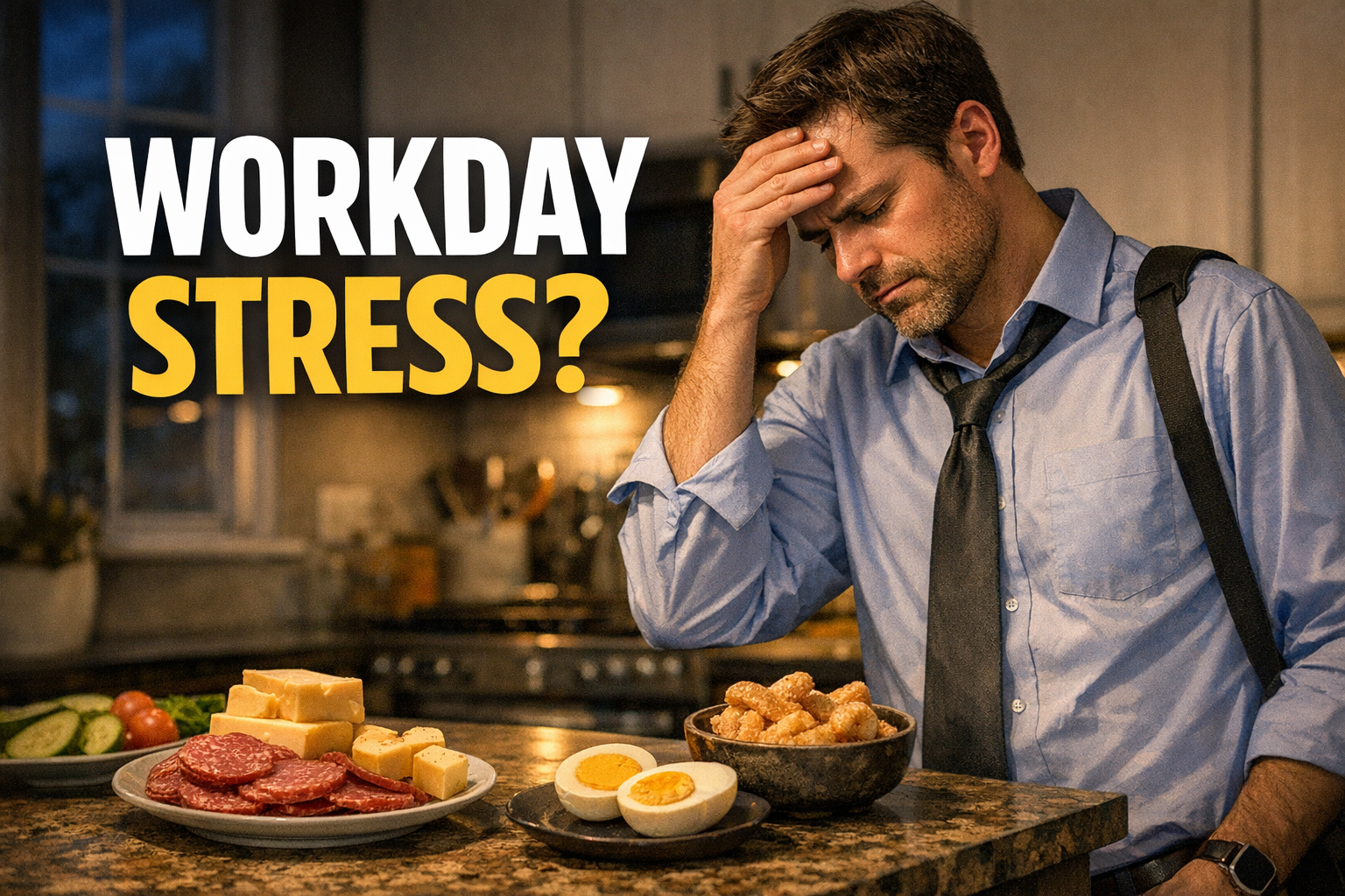 You are currently viewing Keto Stress Eating After Work: Why One Bad Workday Turns Into All-Night Snacking