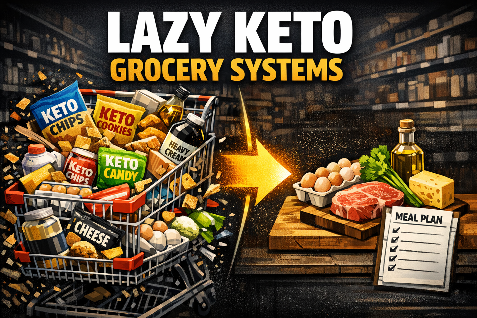 You are currently viewing Lazy Keto Grocery Systems: Why a Full Cart Still Leaves You With No Real Plan