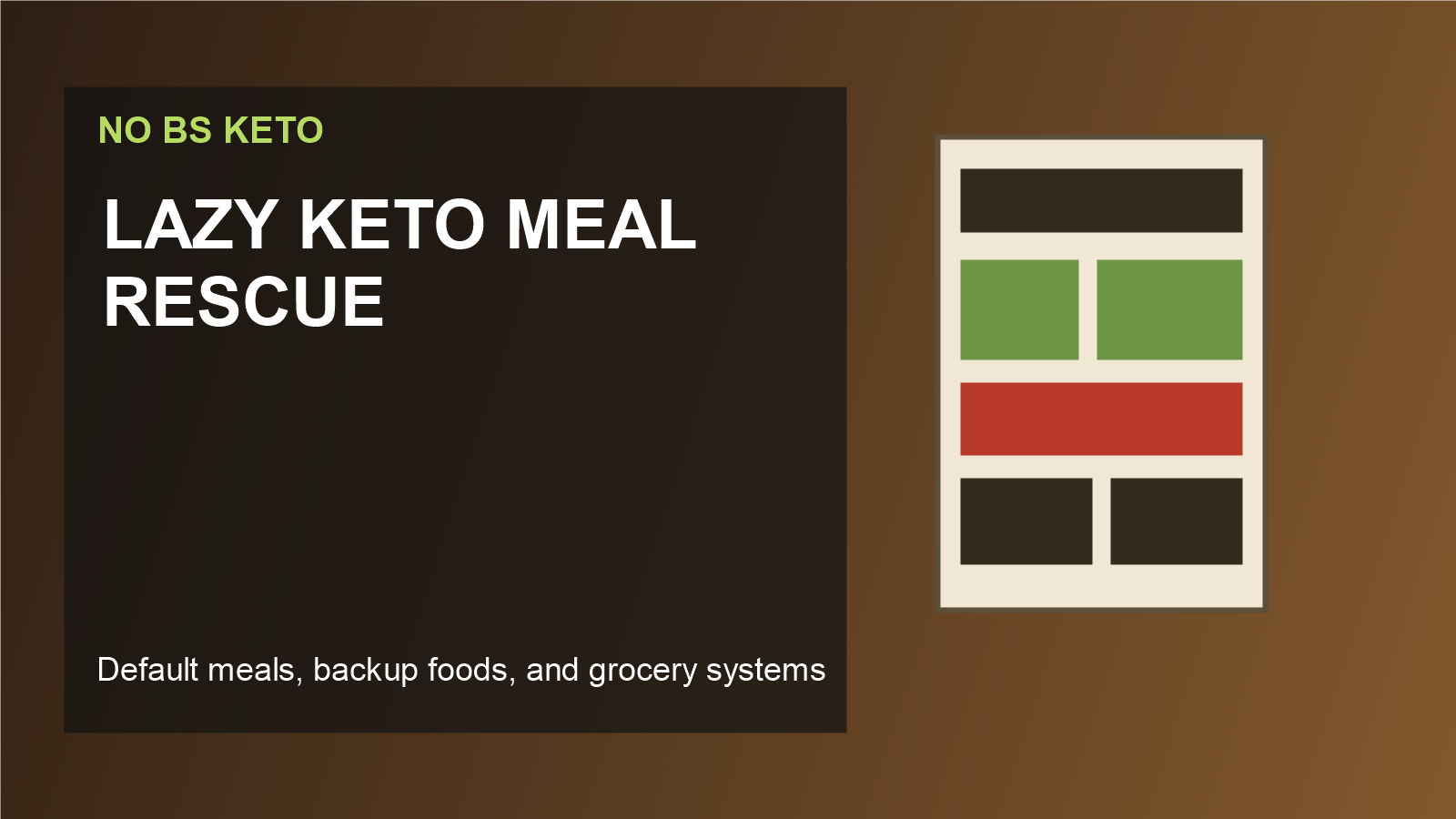 You are currently viewing Lazy Keto Meal Rescue: Default Meals, Backup Foods, and Grocery Systems That Stop Random Carb Decisions