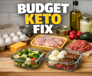 Cheap practical keto groceries and simple meal prep for the Budget Keto Troubleshooting article.