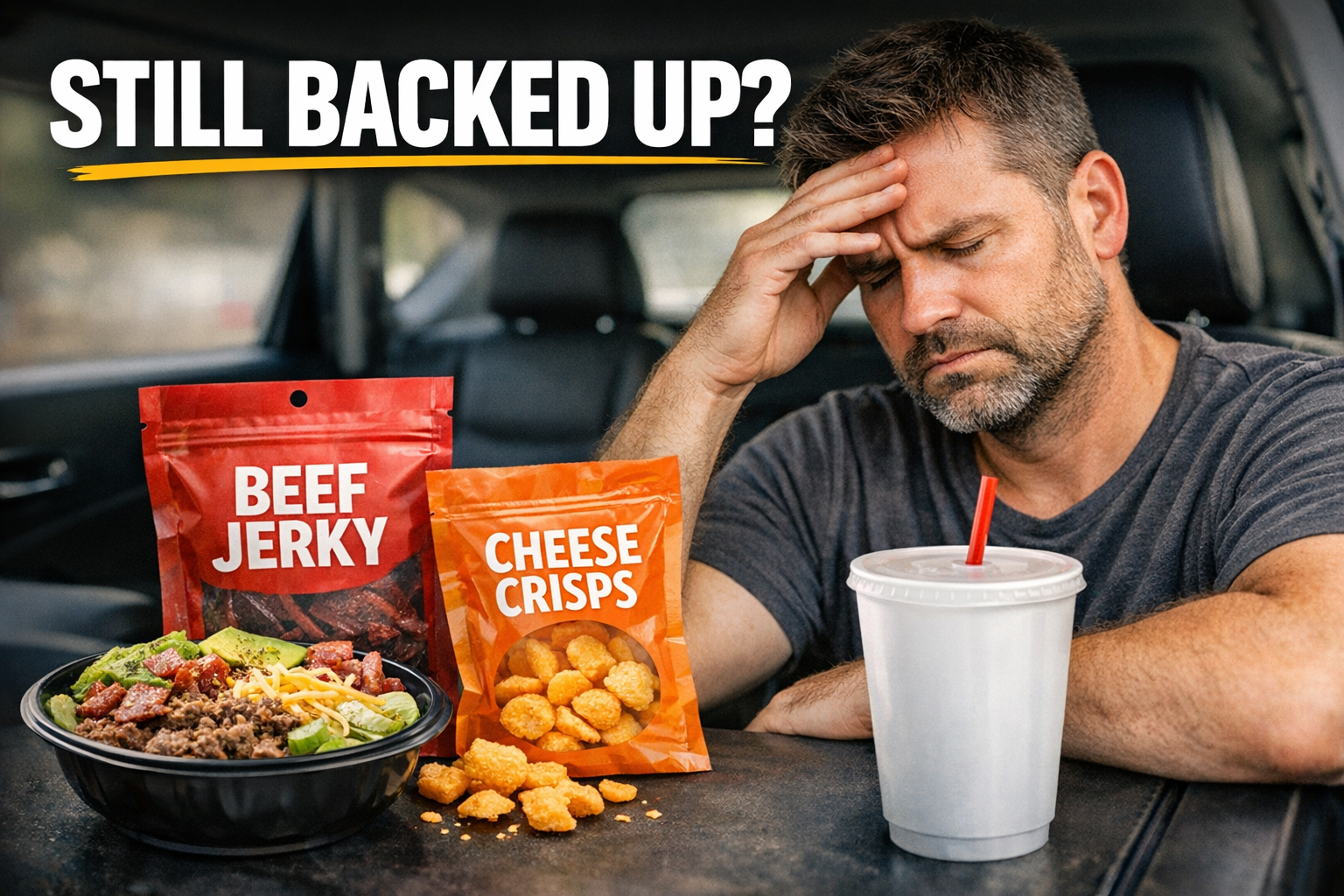 You are currently viewing Why Keto Constipation Gets Worse on Fast-Food and Takeout Weeks When Protein Goes Up, Vegetables Drop, and Water Never Quite Catches Up