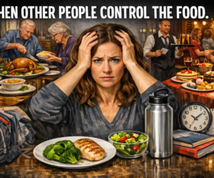 Featured image for a keto guide about family meals, caregiving, restaurants, parties, and social pressure changing the food plan