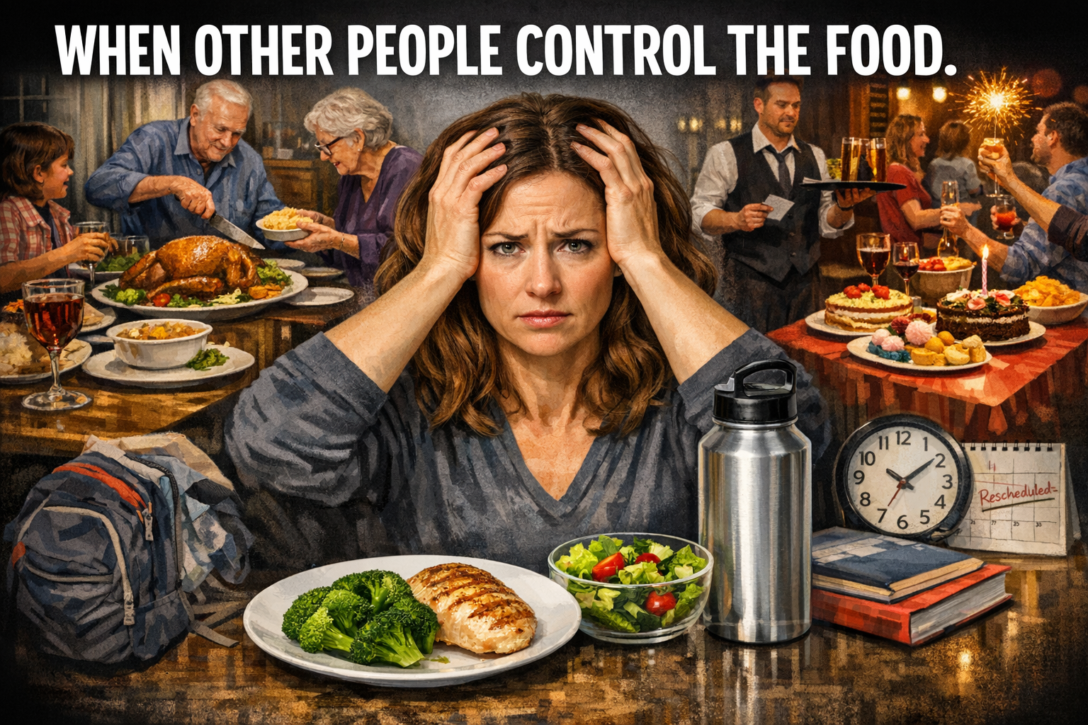 You are currently viewing Keto When Other People Control the Food: The Practical Guide to Family Meals, Caregiving, School Nights, Parties, and Social Pressure
