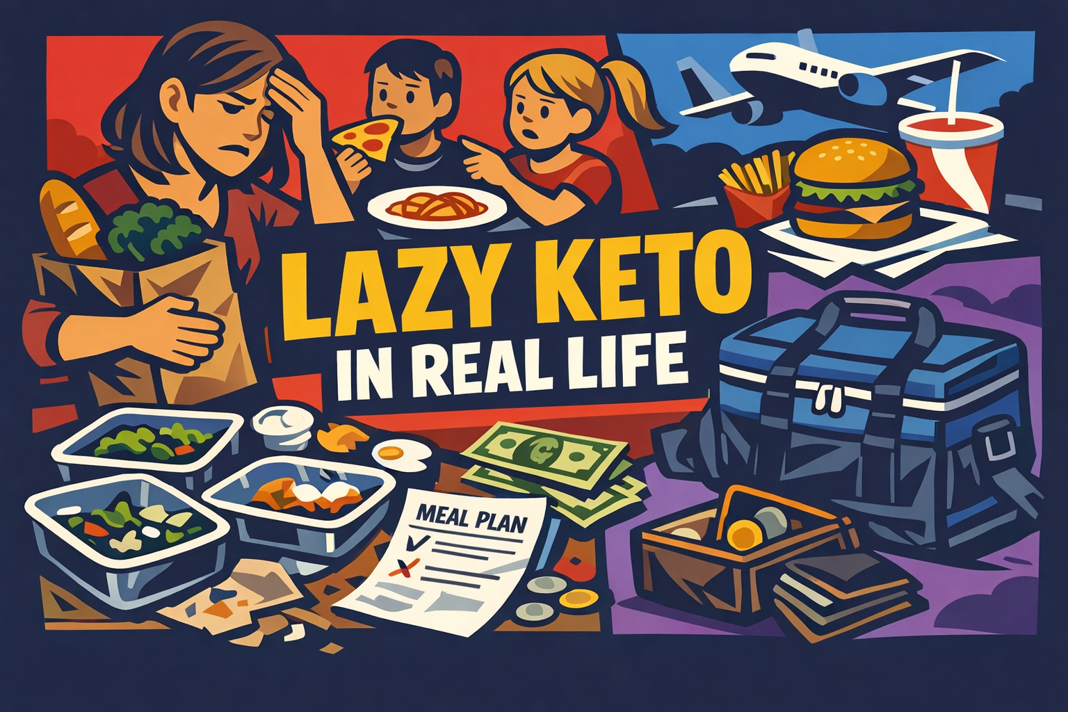 You are currently viewing Lazy Keto in Real Life: Why It Falls Apart on Family Nights, Travel Days, and Tight Weeks