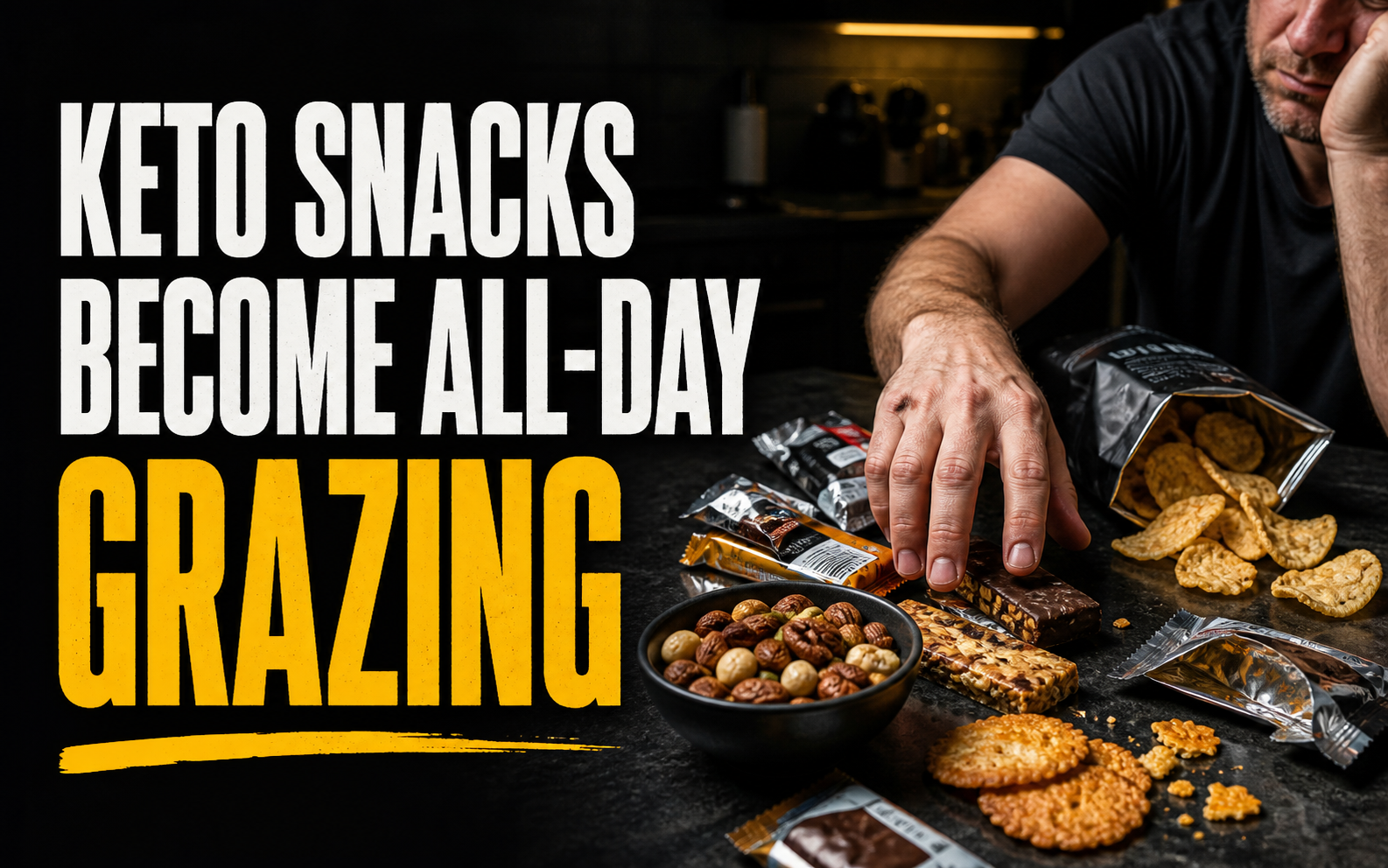 You are currently viewing Keto Snack Problems: Why Bars, Trail Mix, Chips, and Low-Carb Bites Turn Into All-Day Grazing