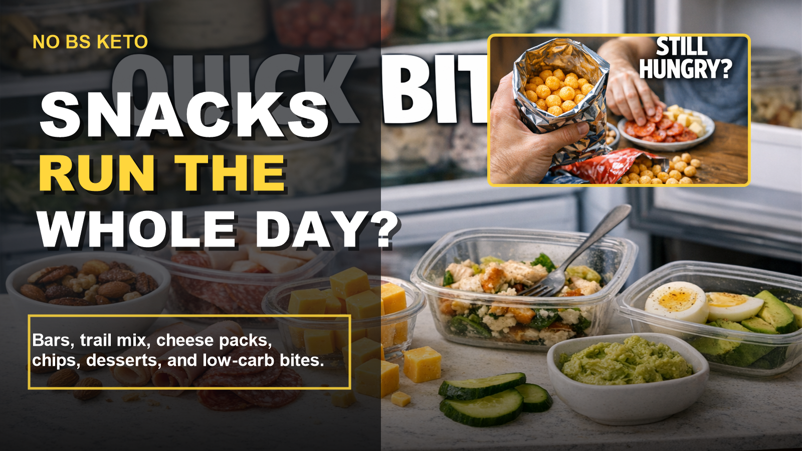You are currently viewing Keto Snack Problems: Why Bars, Trail Mix, Chips, and Low-Carb Bites Turn Into All-Day Grazing