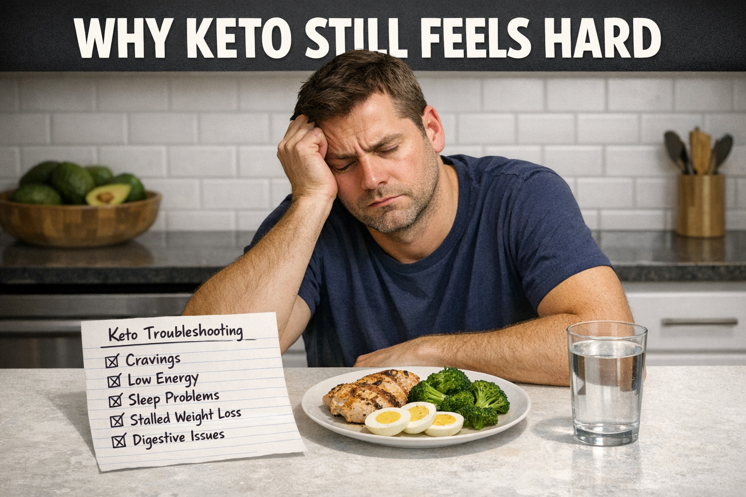 You are currently viewing Why Keto Still Feels Hard: The No-BS Troubleshooting Guide for Hunger, Electrolytes, Protein, Sleep, and Activity Days